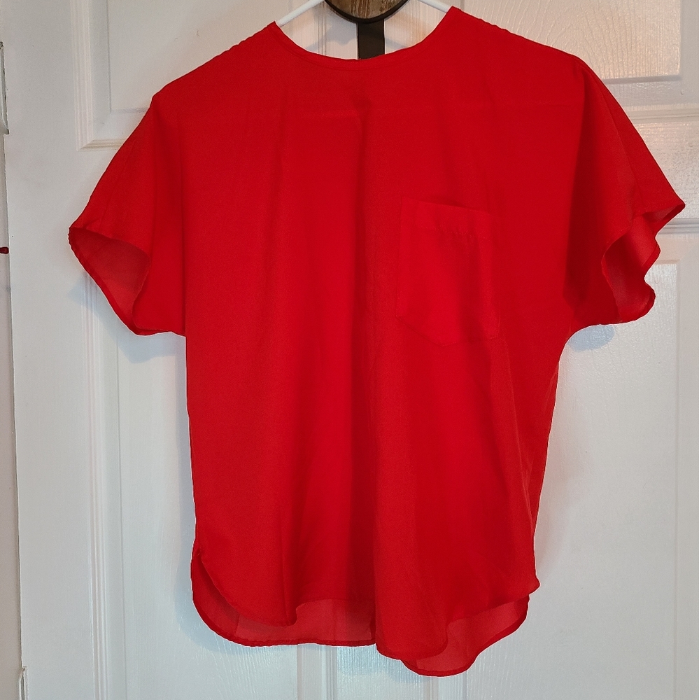 Judy Bond Woman's Petite Blouse, Size: 8 Color: Red
